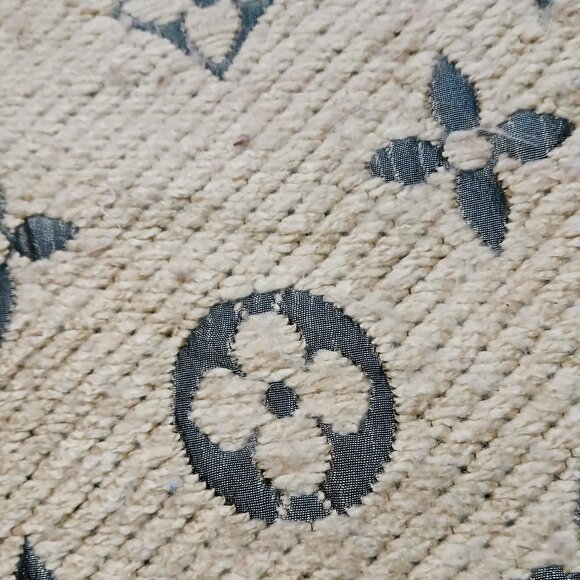 LOUIS VUITTON LV Monogram Beige/Tan & Gray Shine Scarf - Picture 10 of 14